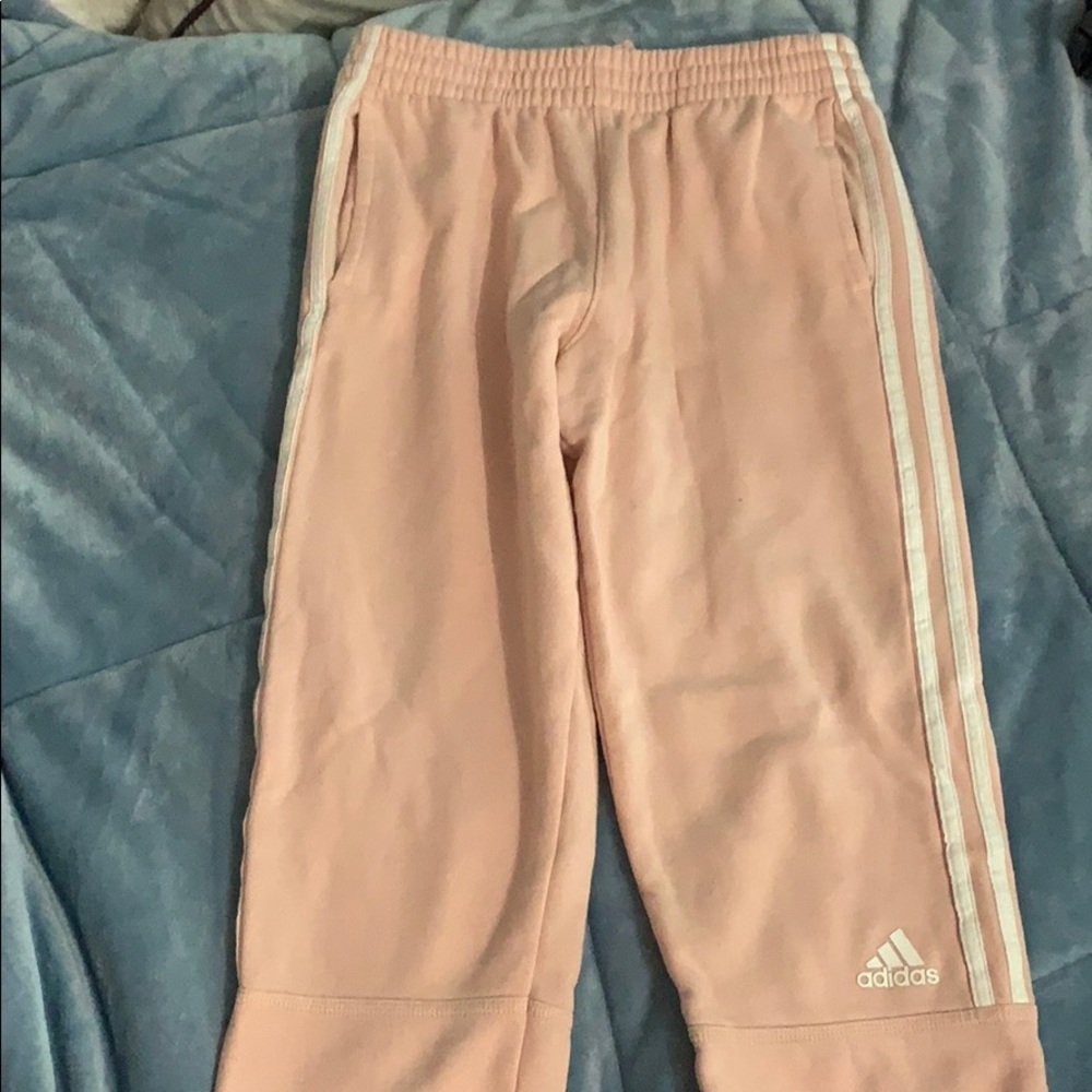 Adidas sweatpants pink girls